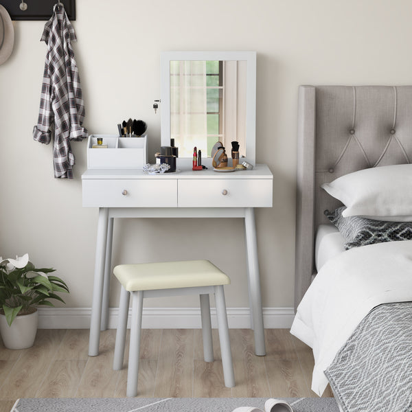 Dressing Table and Jewelry Cabinet Set