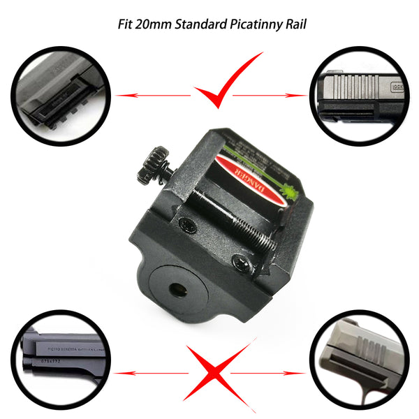 Mini Green Laser Sight Gun Laser For Glock Airsoft Guns And Weapons Army Hunting